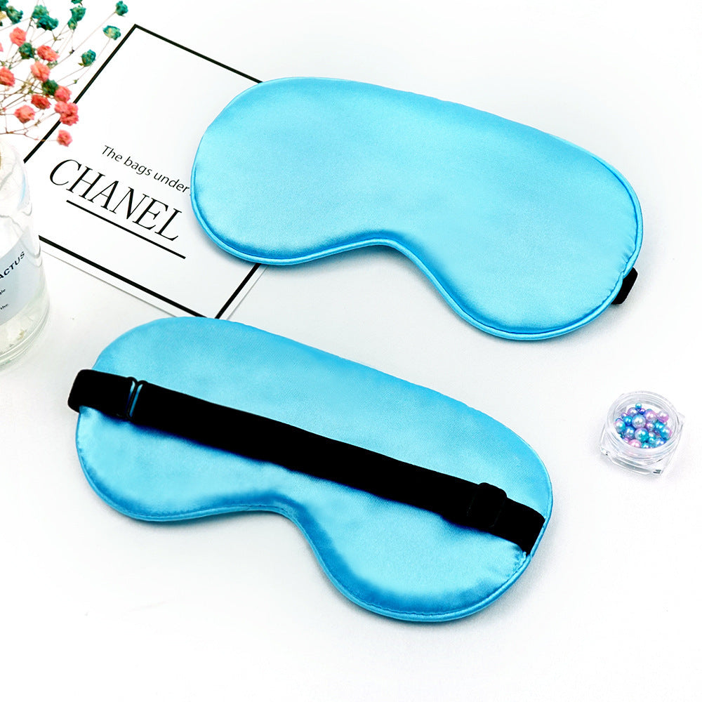Unisex nan luxurious silk sleep mask with contoured eye cavity and adjustable elastic band Bowlift