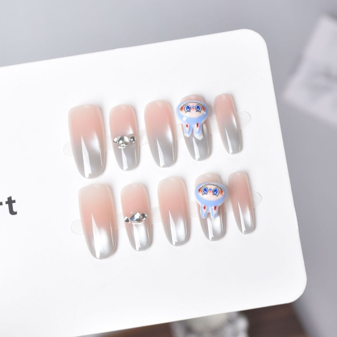 Premium Jellyfish-Themed Press-On Nail Set Bowlift