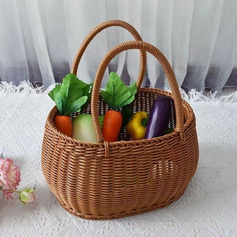 Women Handwoven Basket with Sturdy Handles Bowlift