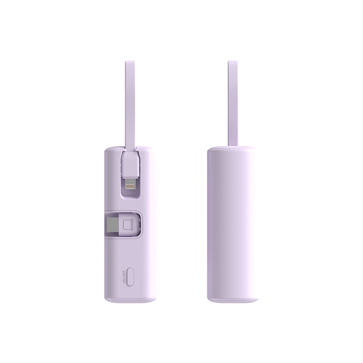 Compact power bank with integrated charging cable and LED indicator Bowlift