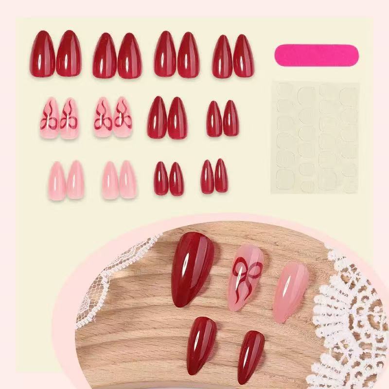 Acrylic nail set with luxurious shine and playful design accents Bowlift