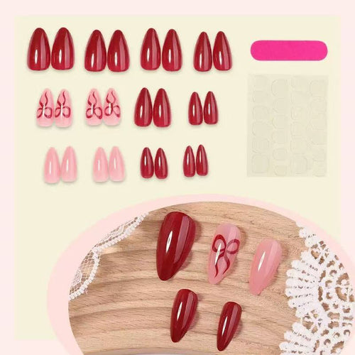 Acrylic nail set with luxurious shine and playful design accents Bowlift