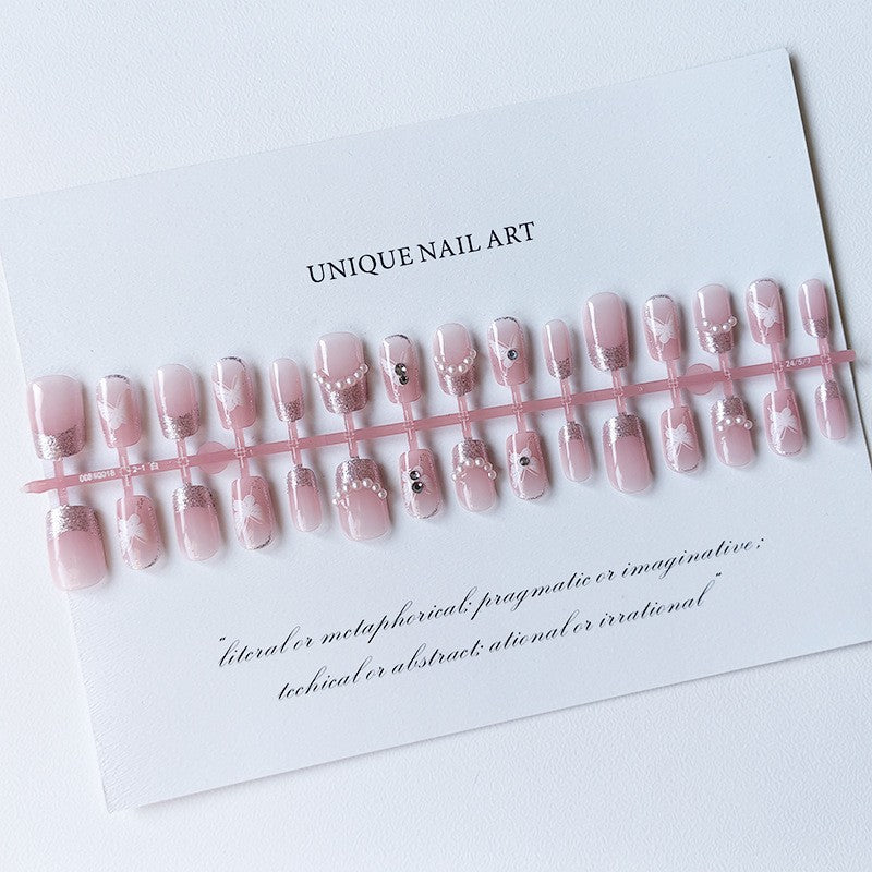 Artificial nails with butterfly design Bowlift