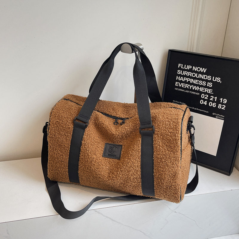 Cozy Fleece-Lined Travel Duffle Bag Bowlift