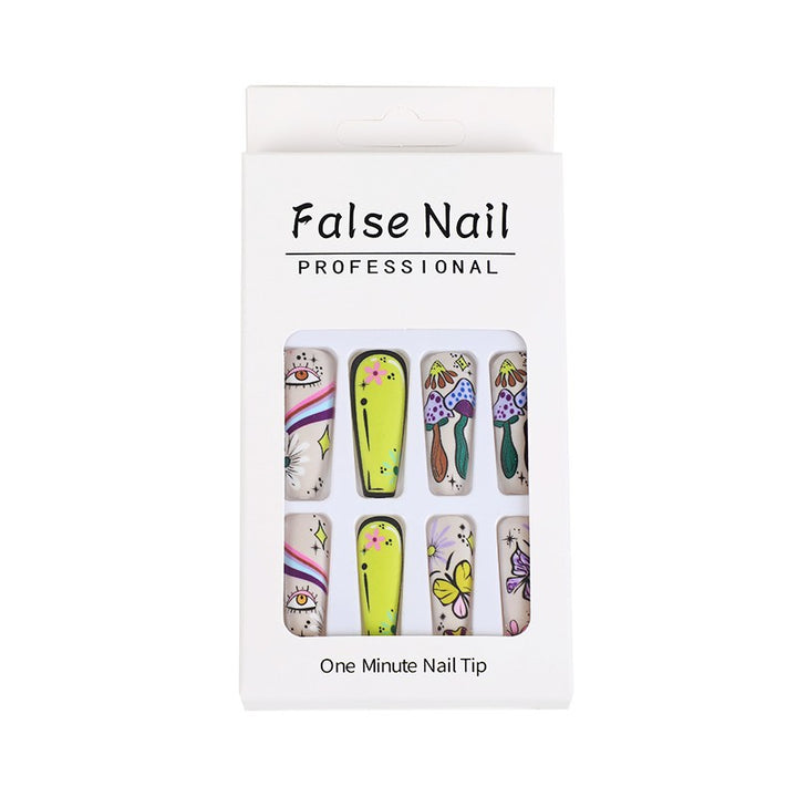 Artificial nails in creative flower design Bowlift