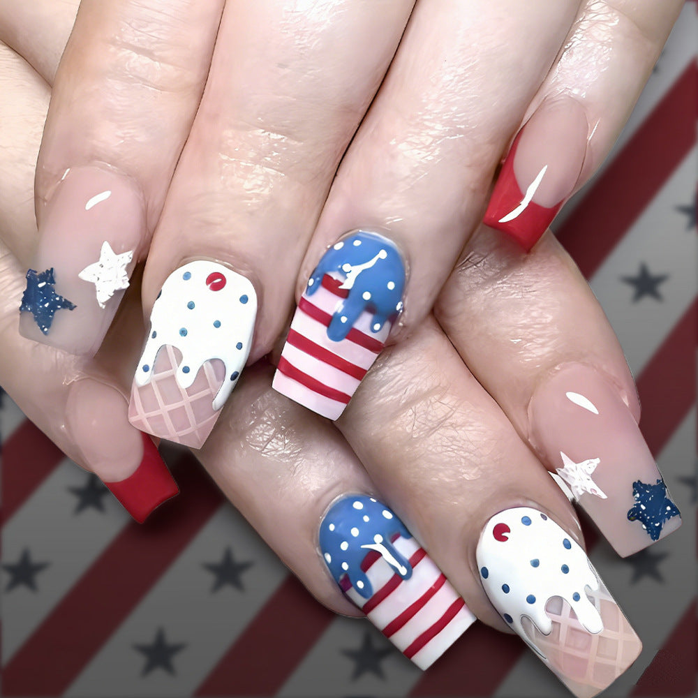 Creative Ice Cream-Themed Press-On Nails Bowlift