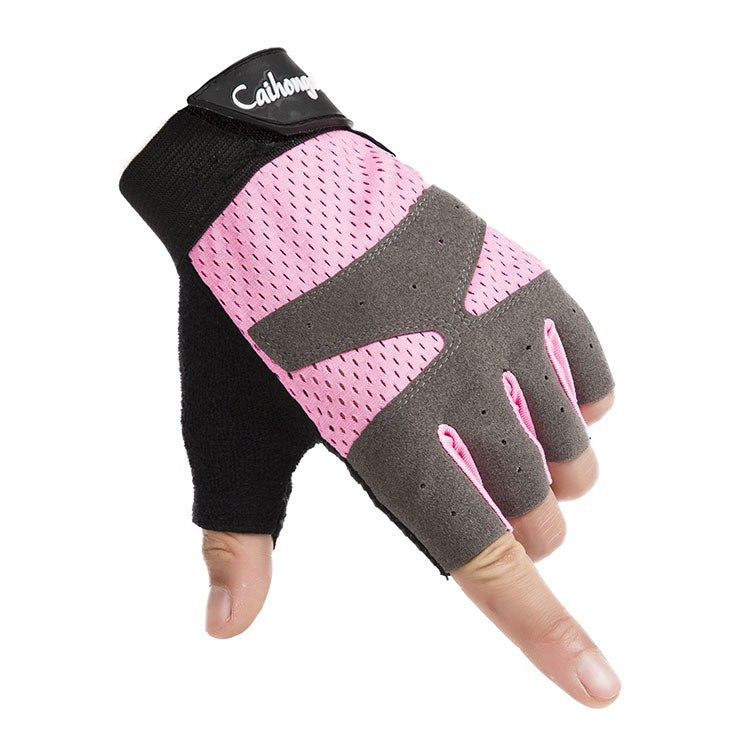 Women's fitness gloves with non-slip palm and breathable mesh Bowlift