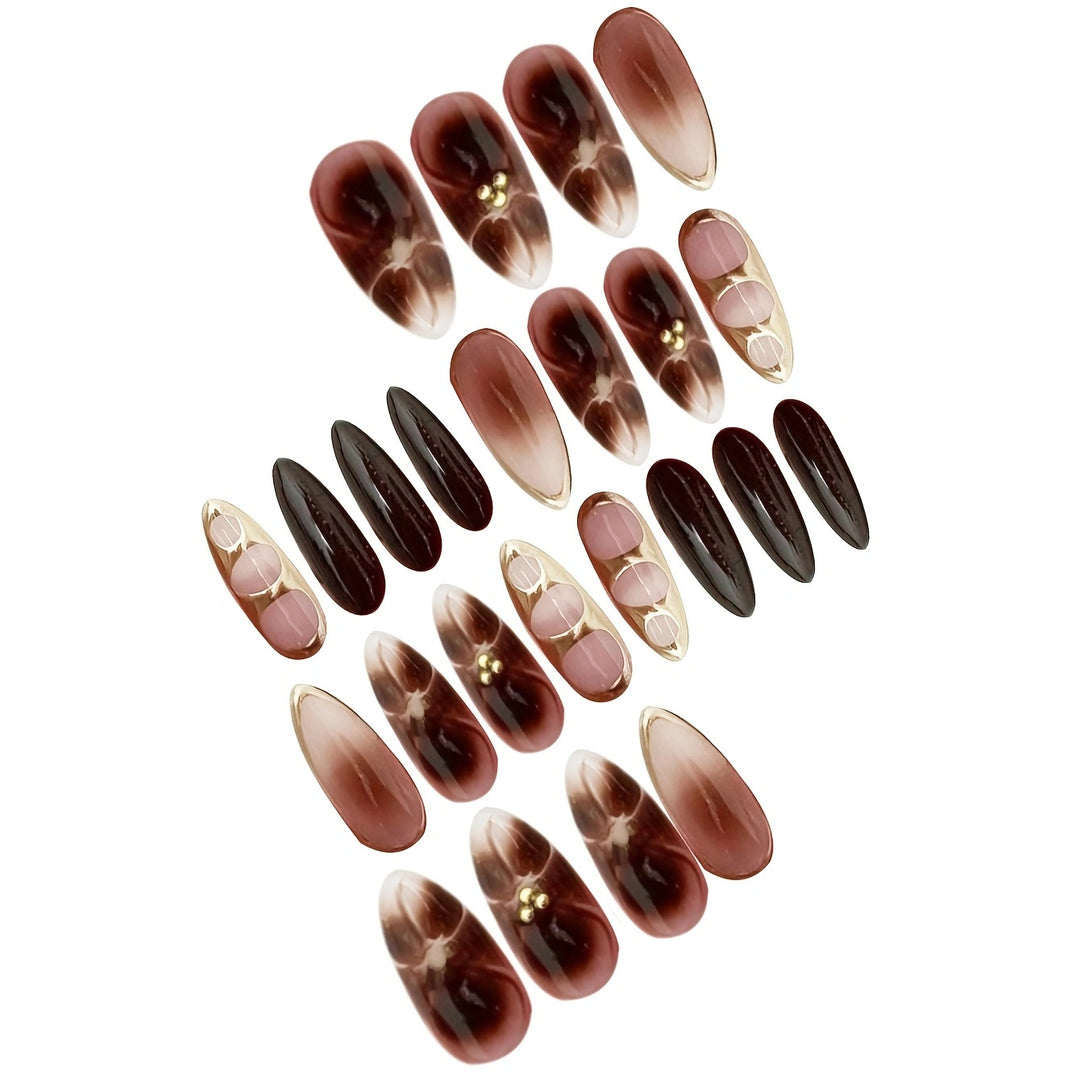 Elegant Sculpted Press-On Nail Set Bowlift