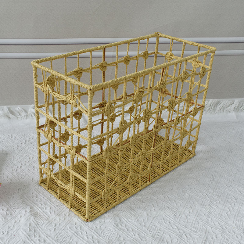 Handwoven Natural Fiber Storage Basket Bowlift