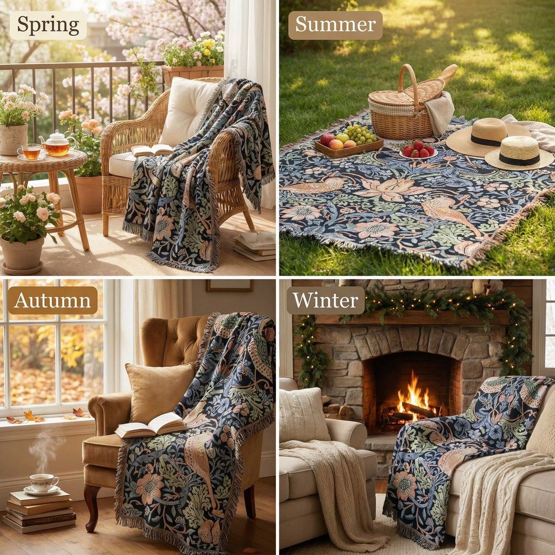 Artistic Pumpkin Pattern Throw Blanket