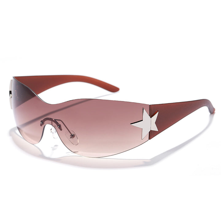 Women's futuristic design sunglasses with unique accents Bowlift