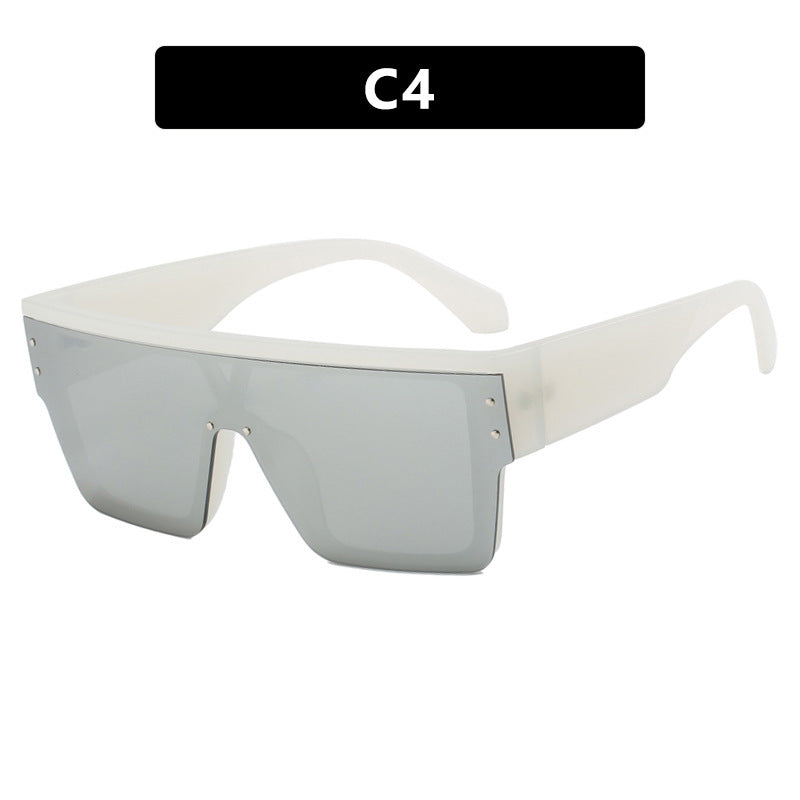 Women futuristic oversized sunglasses with clear lenses Bowlift
