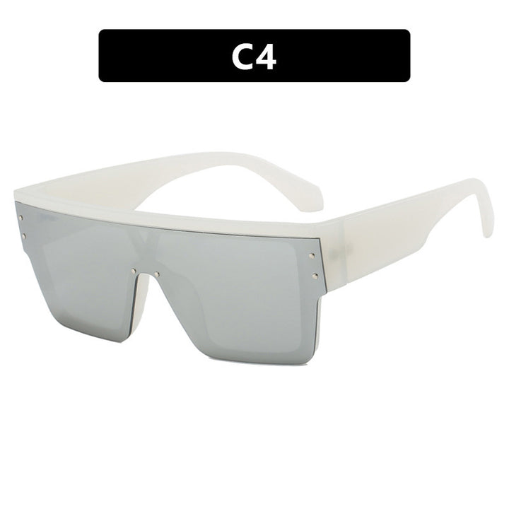Women futuristic oversized sunglasses with clear lenses Bowlift