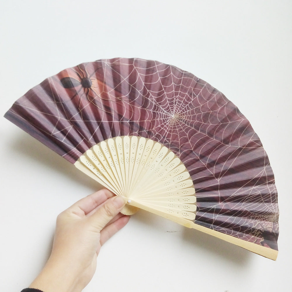 Women's Halloween costume fan with unique lettering Bowlift