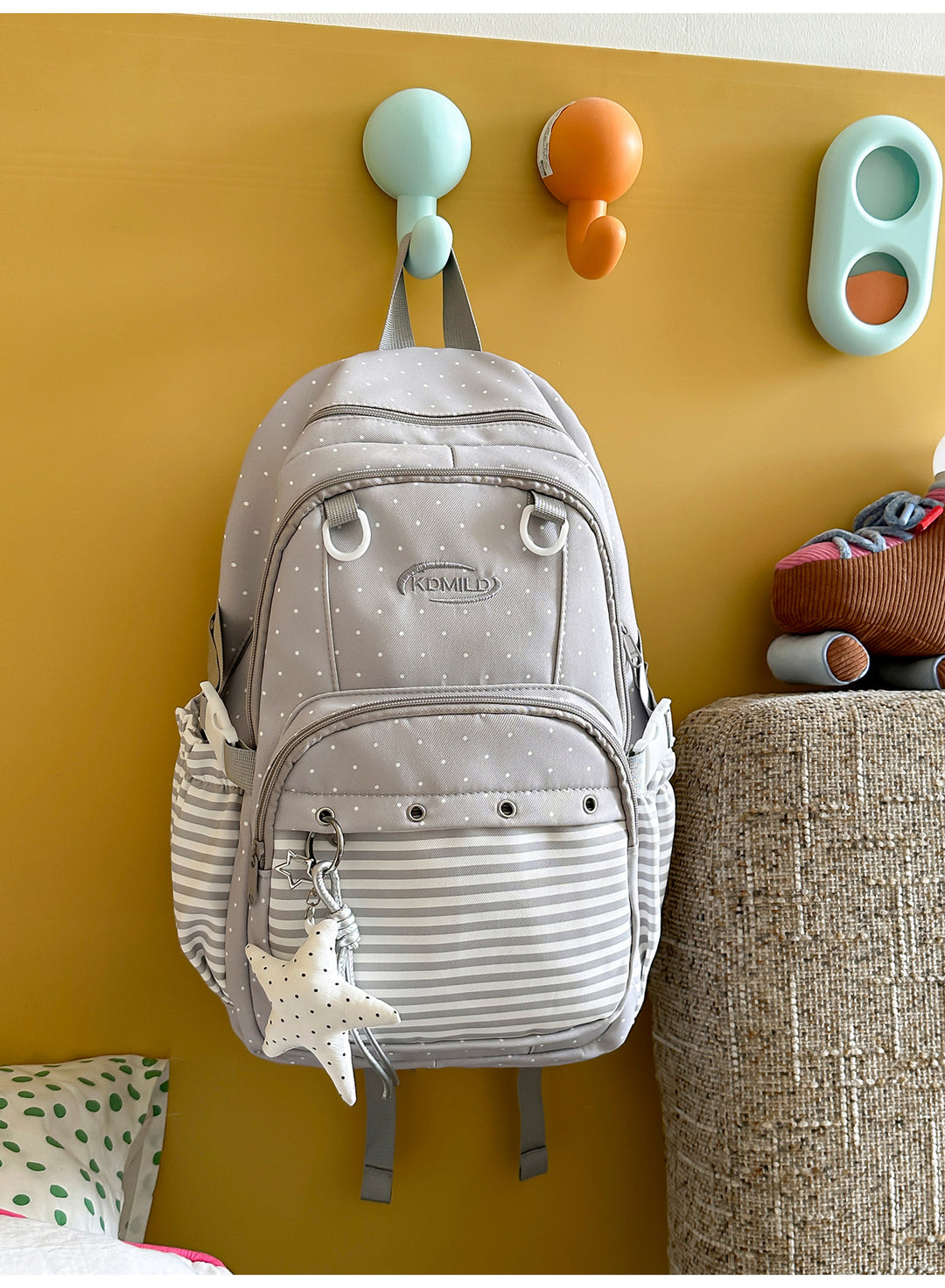 Multi-Functional Polka Dot Backpack