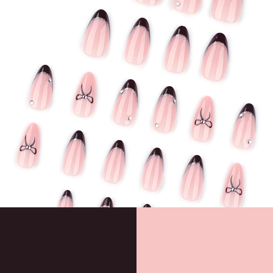 Artful Nail Art with Elegant Bow Decoration Bowlift