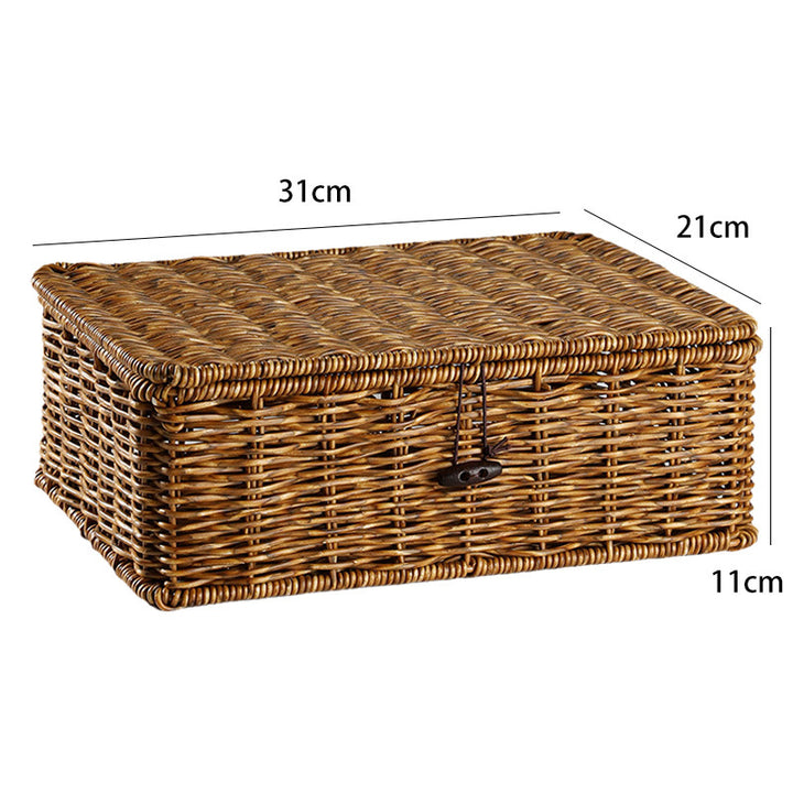 Handcrafted Natural Wicker Storage Chest Bowlift