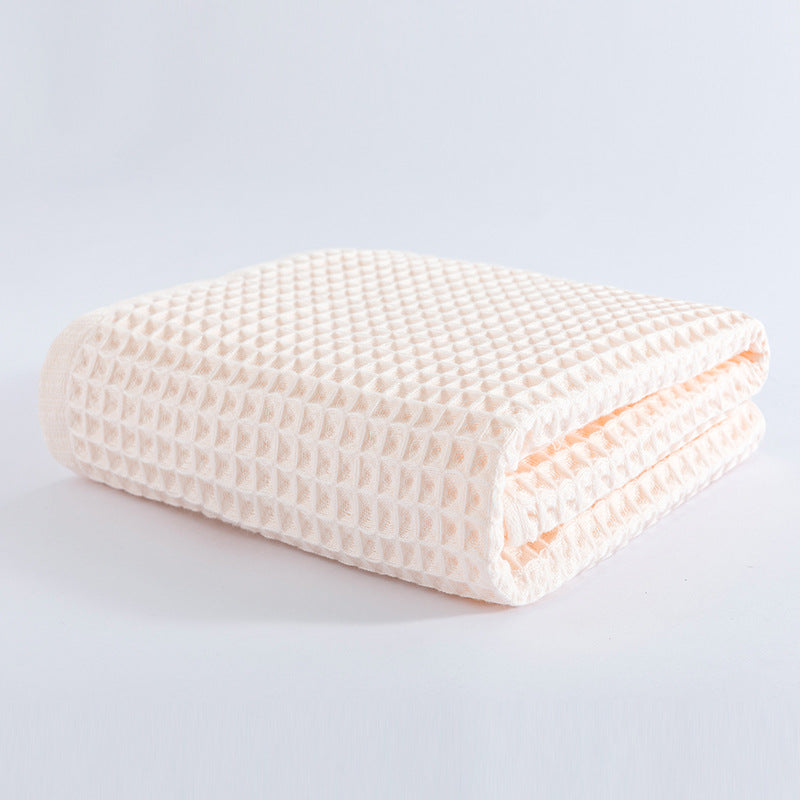 Women Waffle Fabric Bath Towel Bowlift