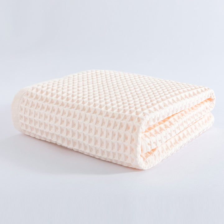 Women Waffle Fabric Bath Towel Bowlift