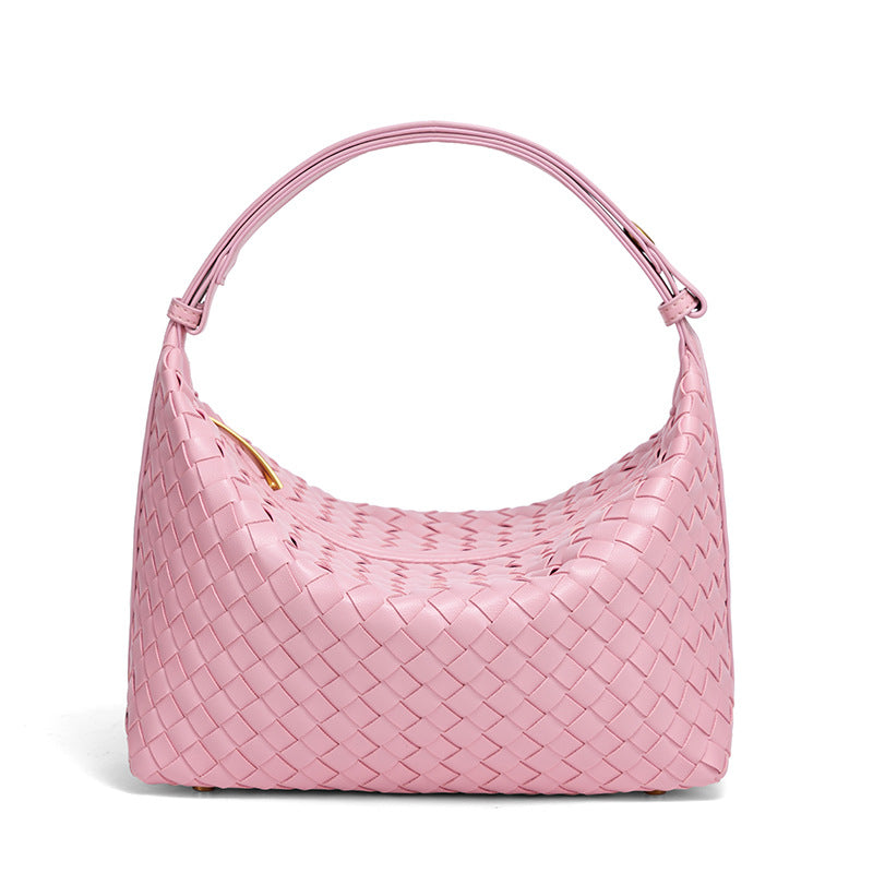Braided Vegan Leather Shoulder Bag Bowlift