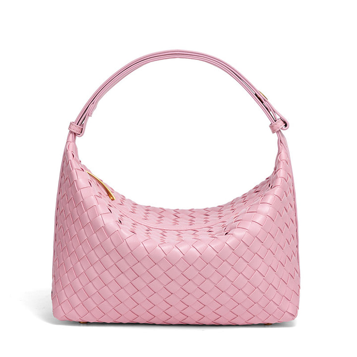 Woven Leather Handbag Bowlift