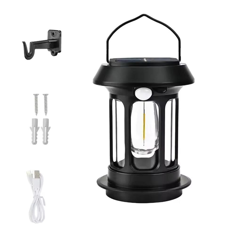 Solar-Powered Rechargeable LED Mosquito Zapper Lantern Bowlift