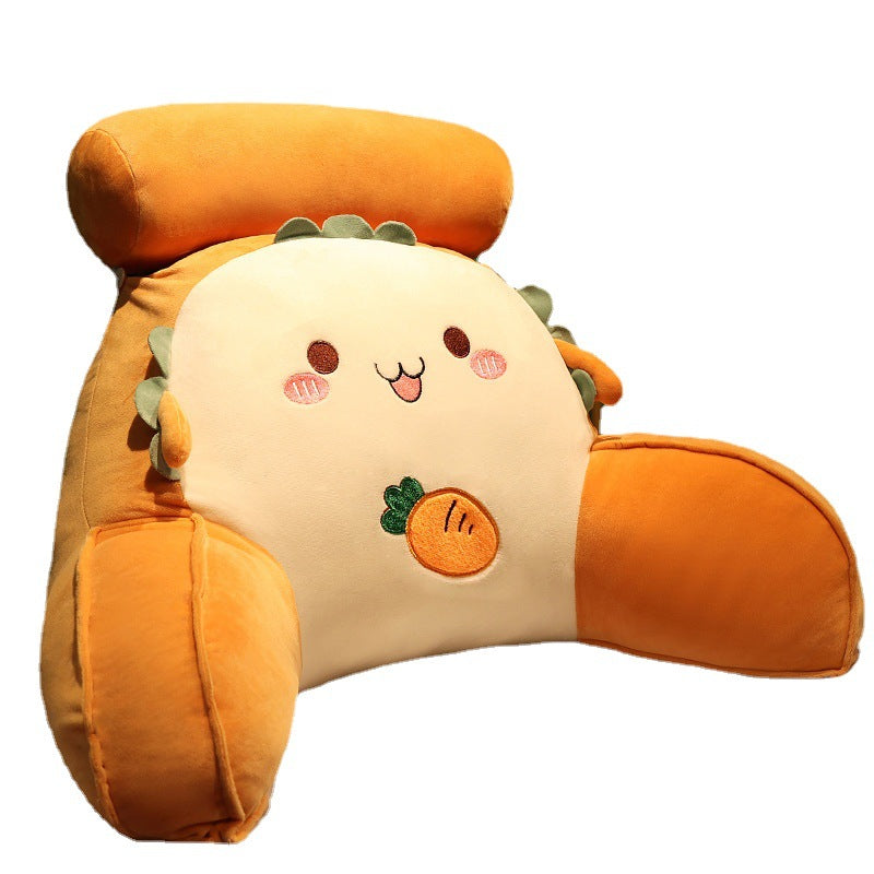 Plush back support cushion with unique vegetable design Bowlift