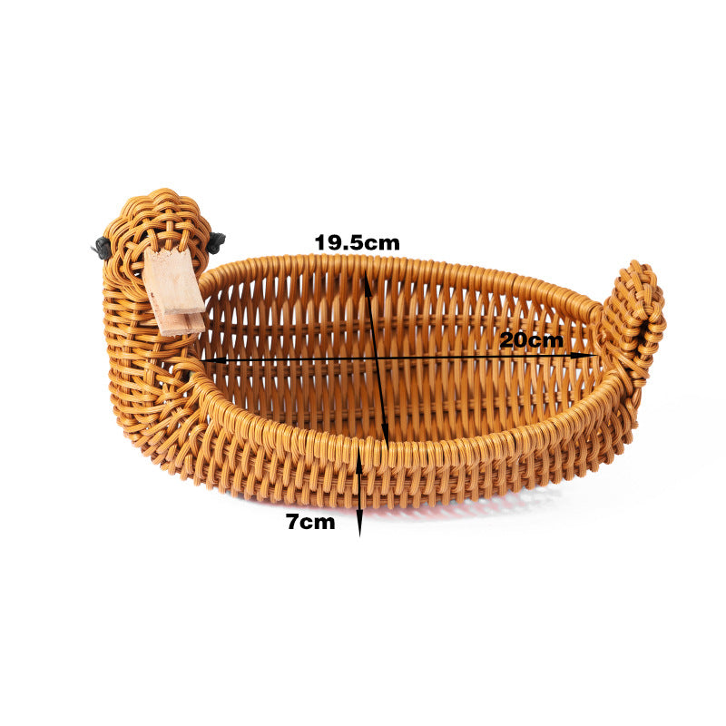 Decorative Wicker Duck Bowlift