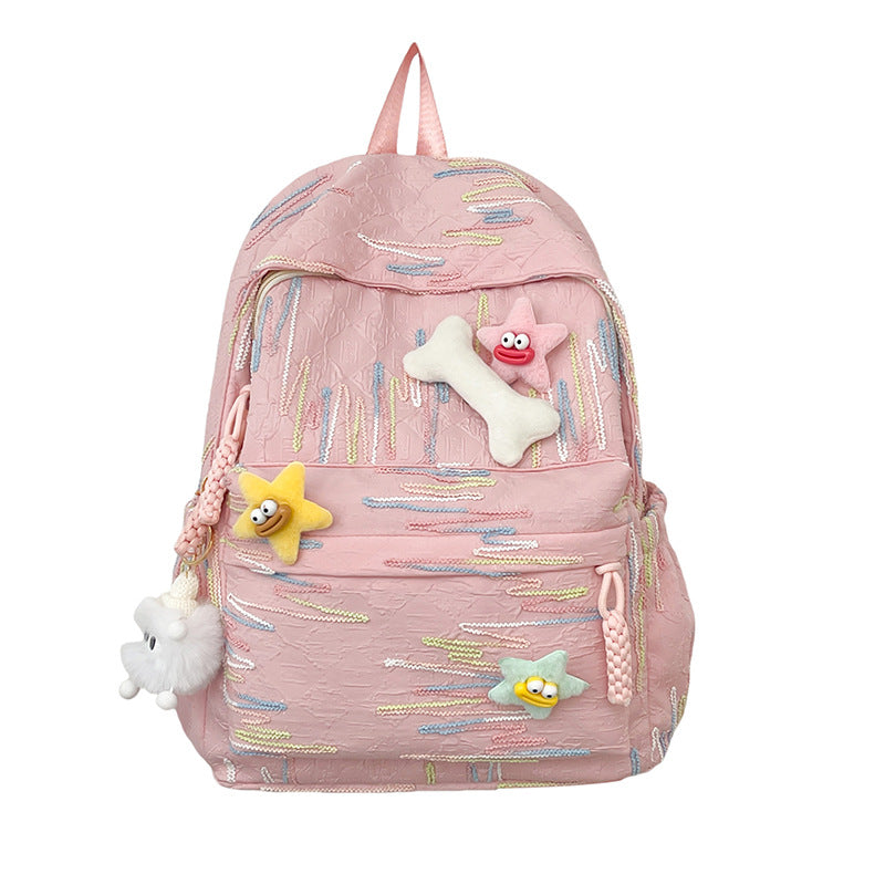 Fun-Themed Plush Backpack Bowlift