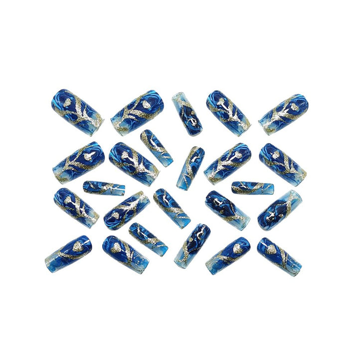 Nail set with floral designs Bowlift