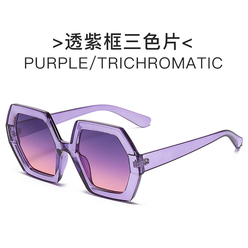 Women extravagant hexagonal sunglasses Bowlift