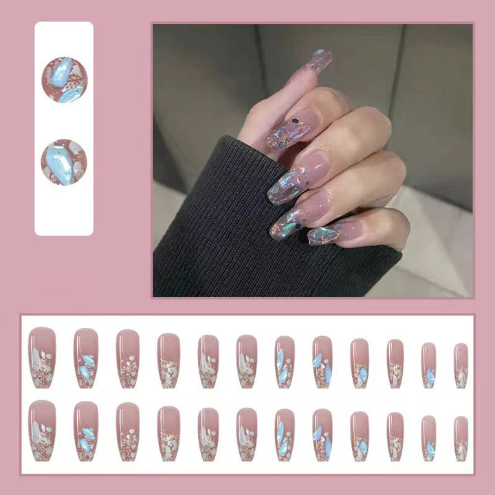 Artificial nails with stylish floral accents Bowlift
