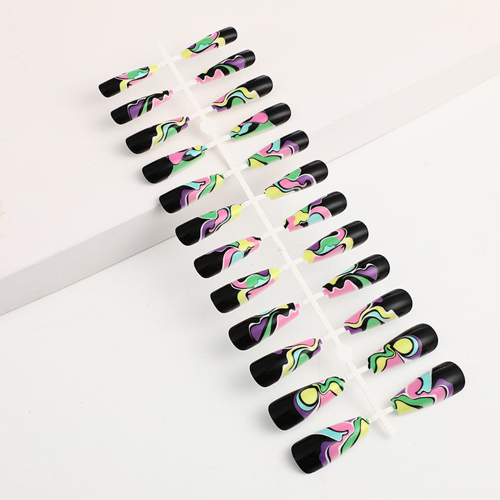 Creative wave pattern artificial nails Bowlift