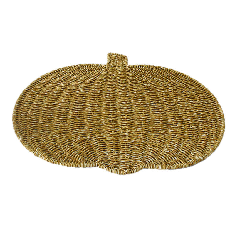 Decorative Woven Pumpkin Shaped Tray Bowlift