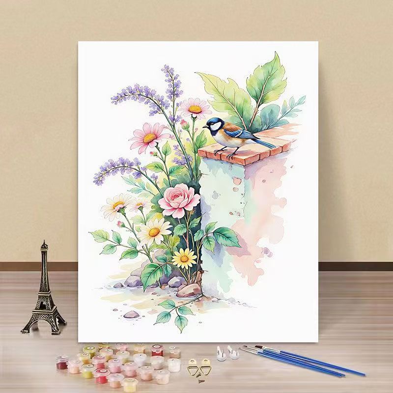 DIY Water Lily and Kingfisher Paint by Numbers Art Kit Bowlift