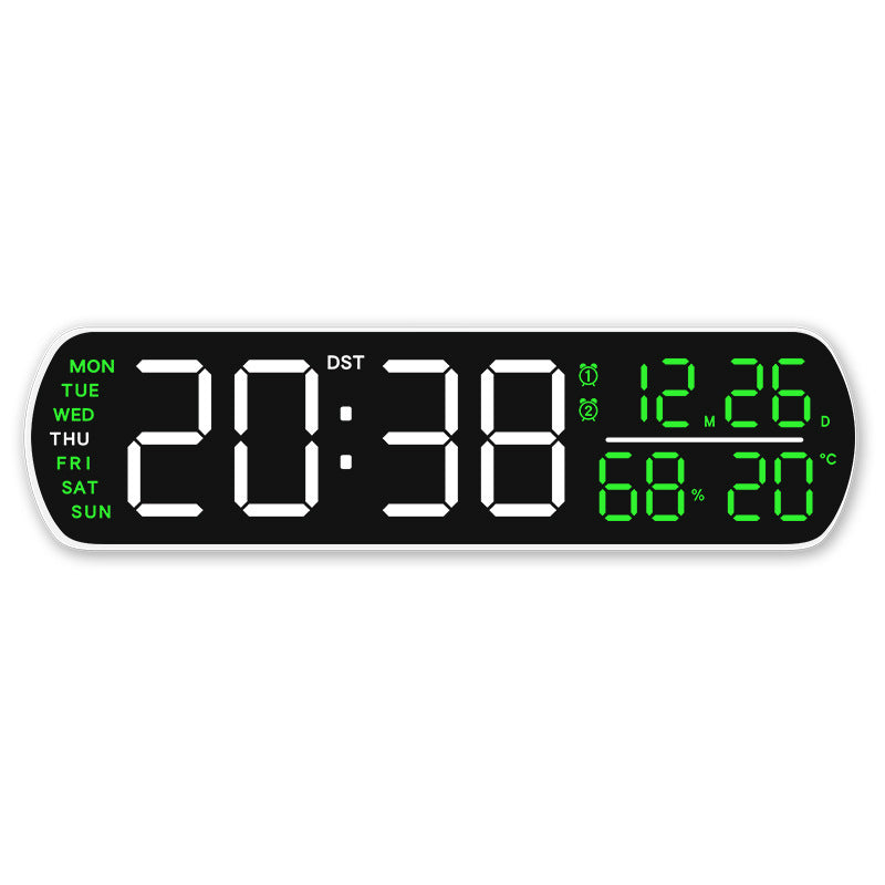 Digital wall clock with temperature and hygrometer display Bowlift