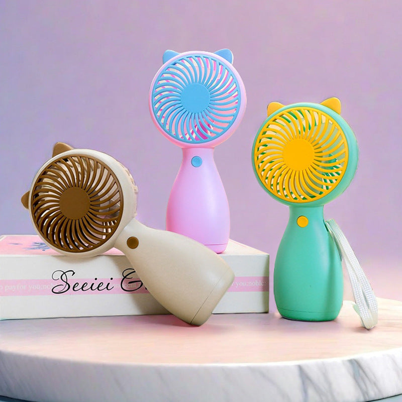 Portable hand fan with cute ears design Bowlift