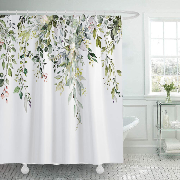 Artistic Floral Shower Curtain Bowlift