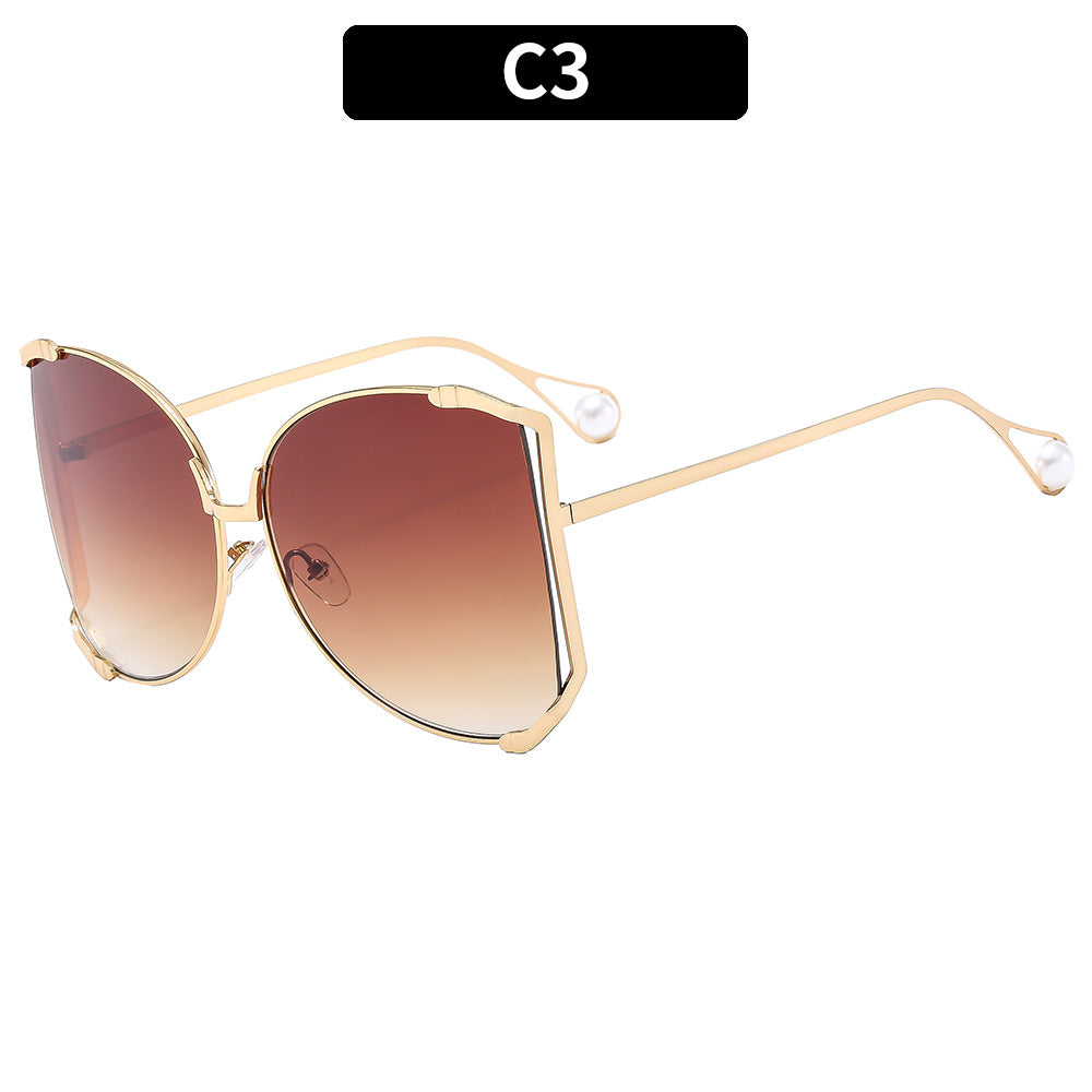 Oversized Geometric Cat-Eye Sunglasses