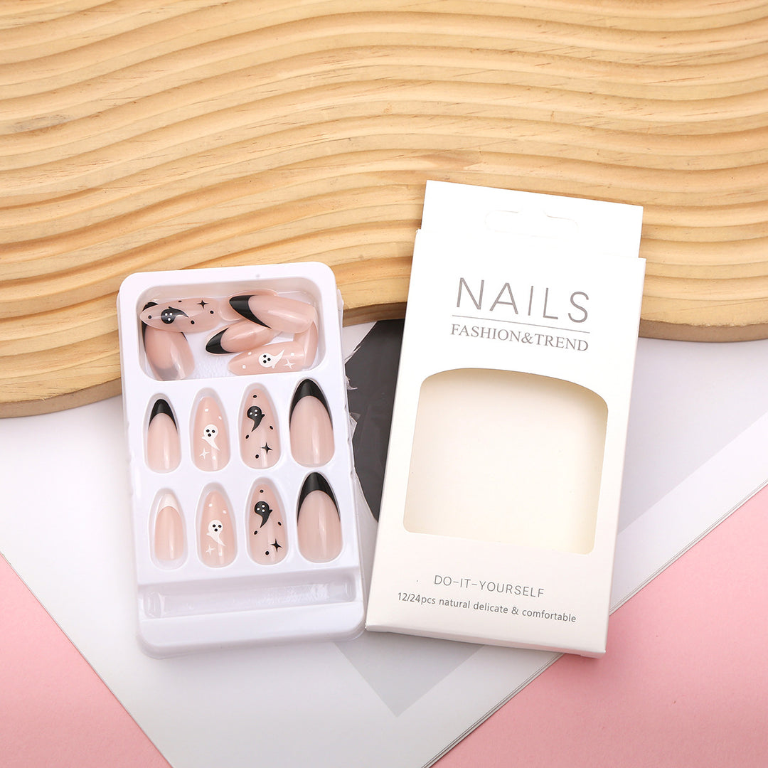 Creative Halloween-Themed Press-On Nail Set Bowlift