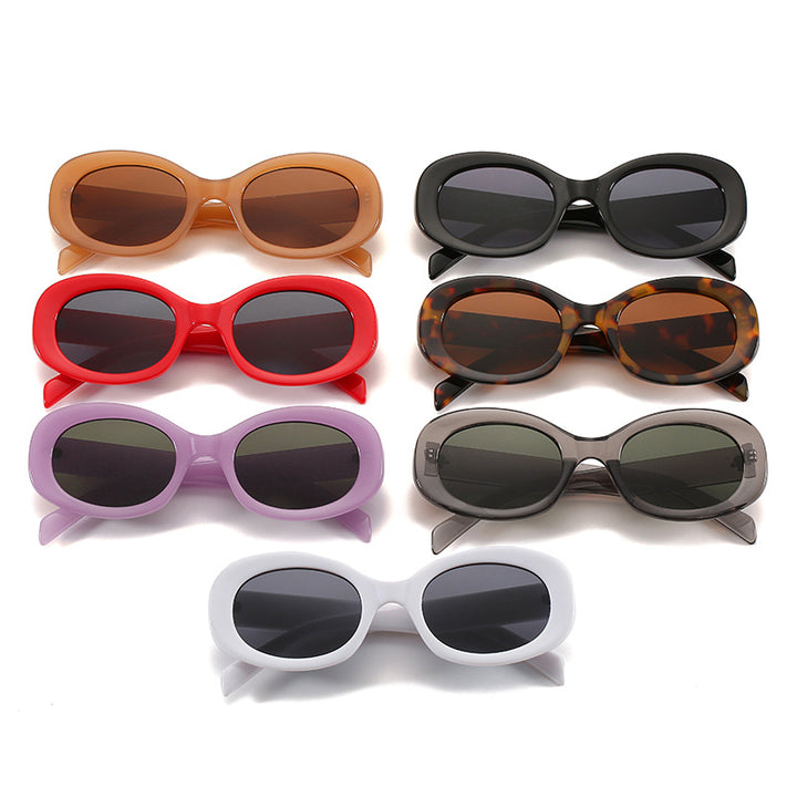 Vintage-Style Oval Frame Sunglasses Bowlift