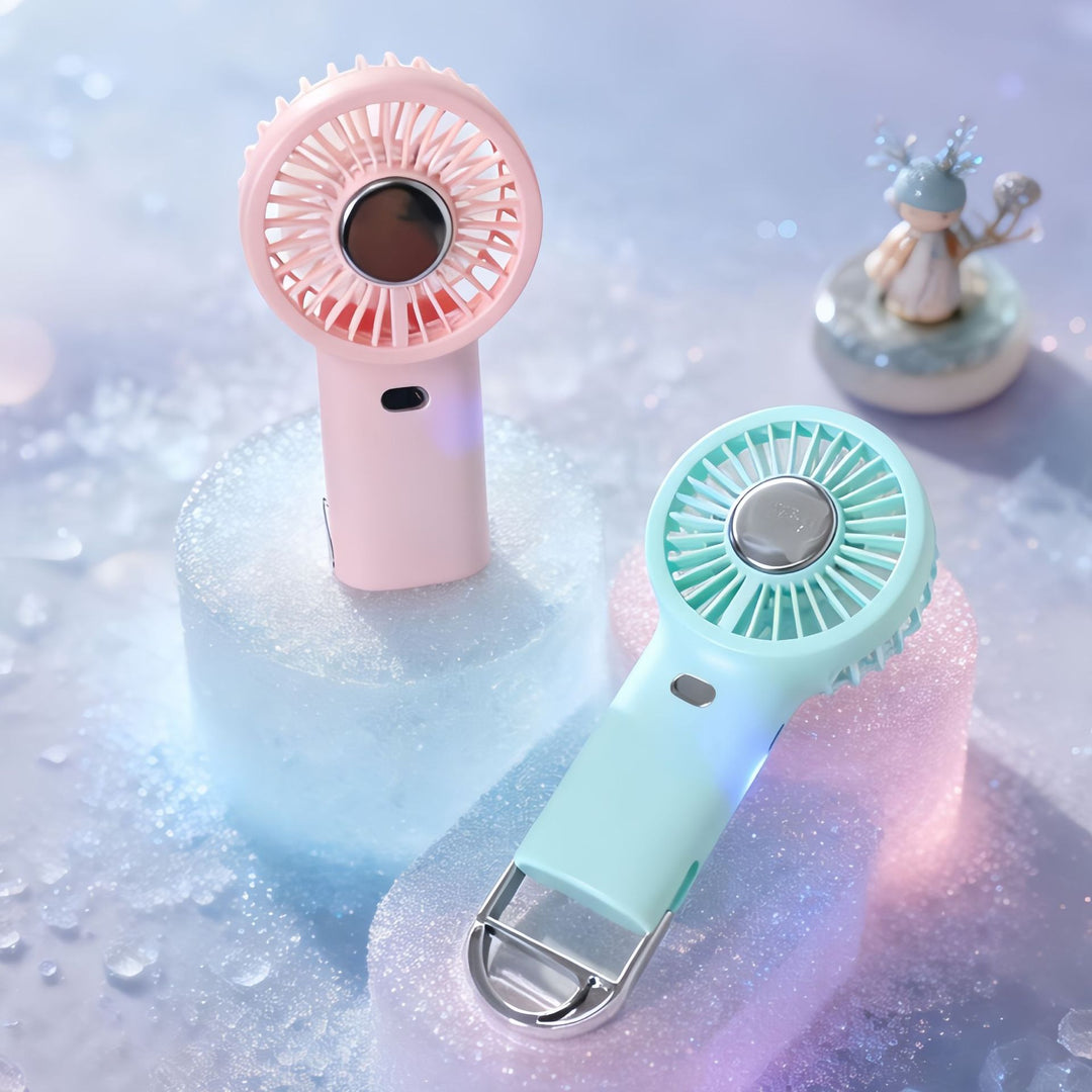 Women Portable Handheld Fan with Cooling Function Bowlift