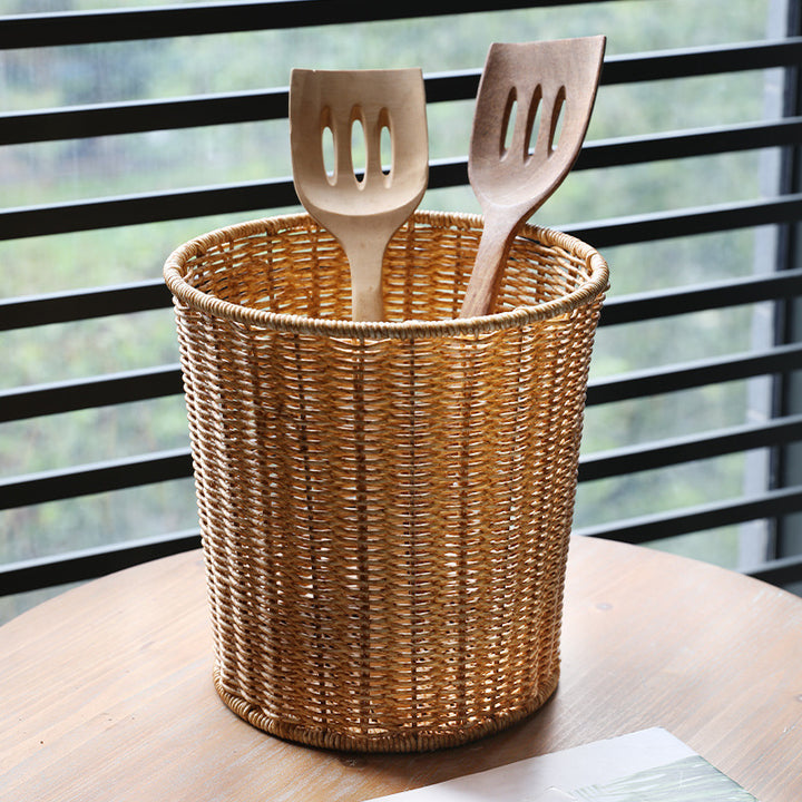 Unisex Round Laundry Storage with Sturdy Woven Bowlift