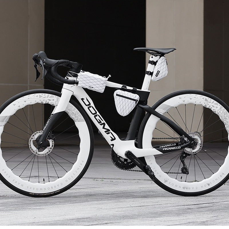 lightweight reflective triangular bicycle frame bag with waterproof zippered pocket Bowlift