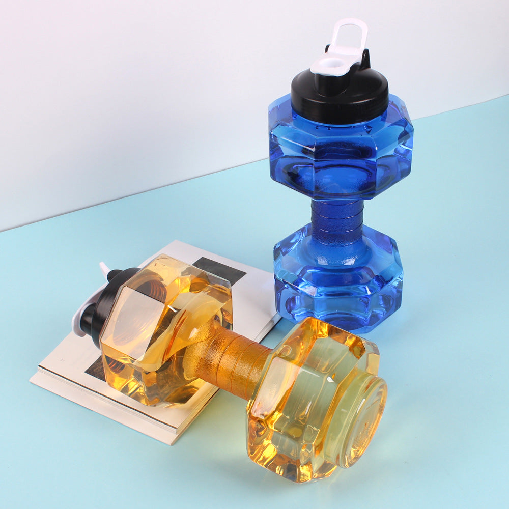 Unisex Fitness Water Bottle in Original Dumbbell Shape Bowlift