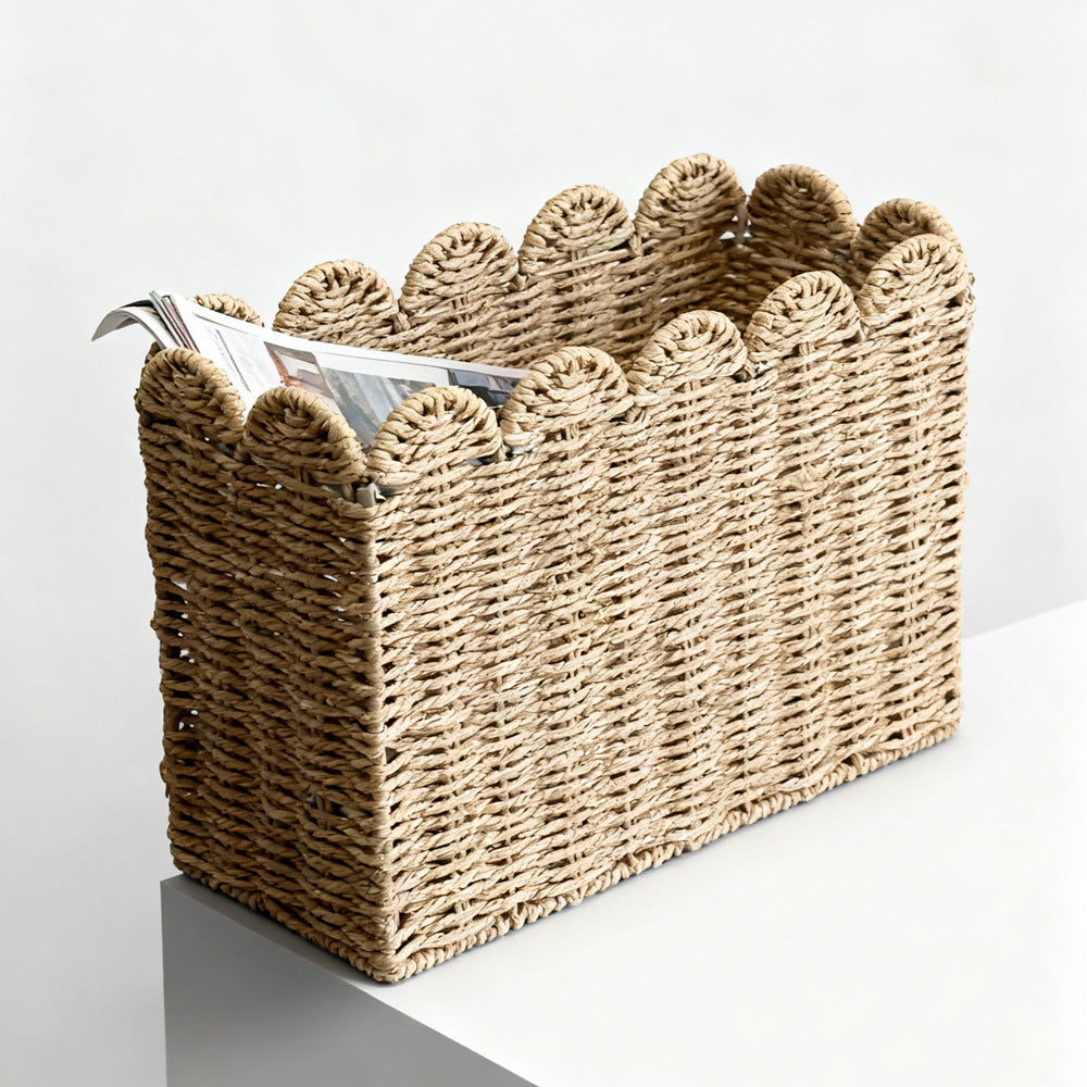 Decorative storage basket made of high-quality natural material Bowlift