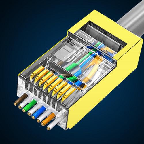 High-speed Ethernet cable with gold-plated contacts and flexible sheath Bowlift