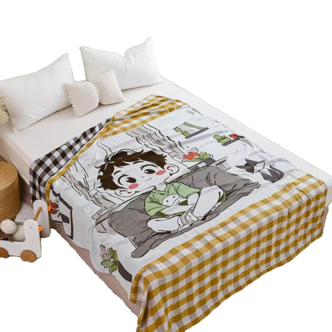 Unisex cuddly blanket with loving animal design Bowlift