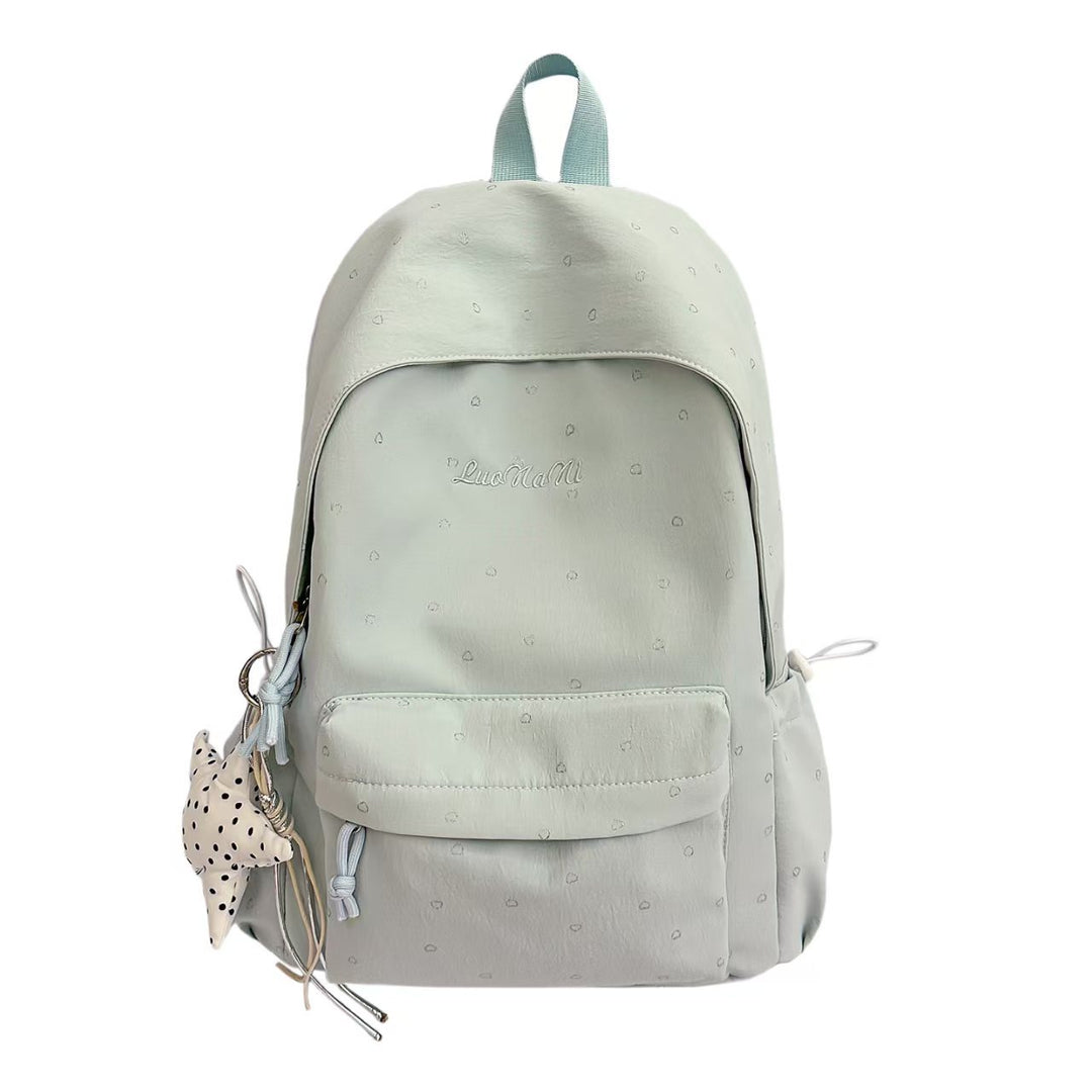 Backpack with Unique Heart Applications and Practical Structure Bowlift