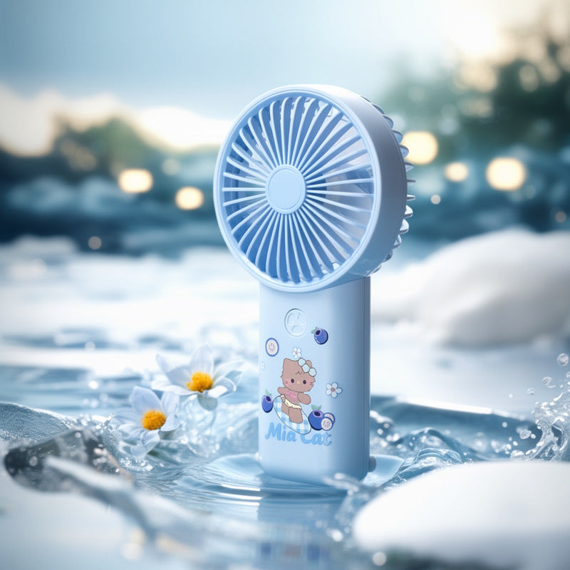 Ladies portable handheld fan with cute animal design Bowlift